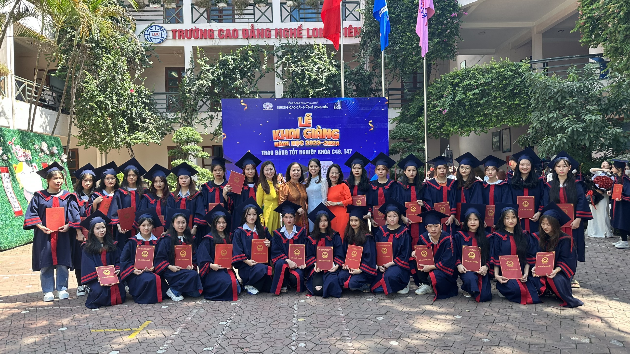 LBC LONG TRỌNG TỔ CHỨC  LỄ KHAI GIẢNG NĂM HỌC 2023 – 2024,  TRAO BẰNG TỐT NGHIỆP KHÓA 46, 47